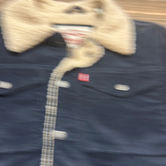 Levi’s Strauss Green Corduroy Jacket, Mens Small Sherpa Trucker, Snap Closure - Picture 4 of 8
